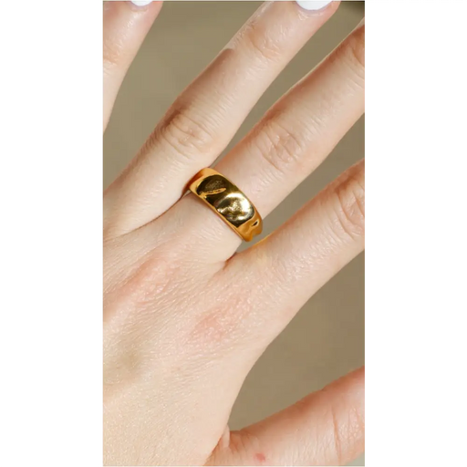 Hammered Gold Band-1