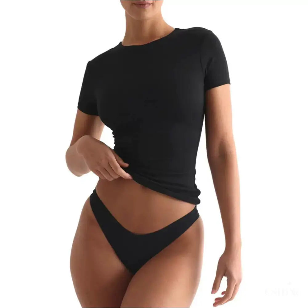 Haut sexy slim Uni - Crop Top F