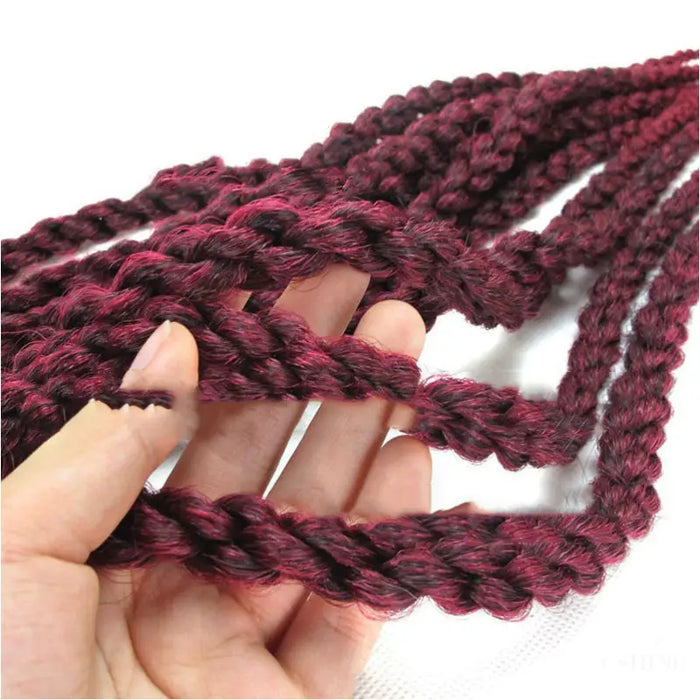 Havana twist Crochet - Bordeaux - Extensions tressée