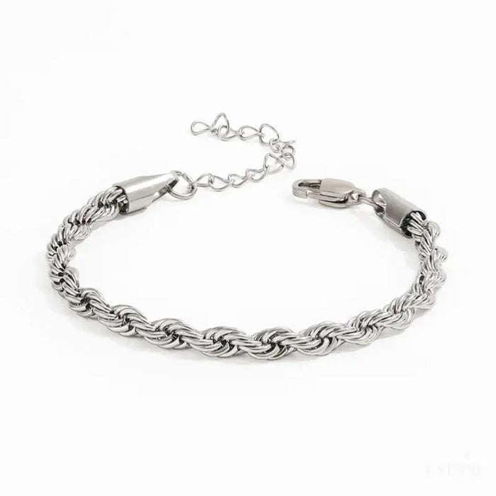 Herschell - 5mm Rope Bracelet Silver-1