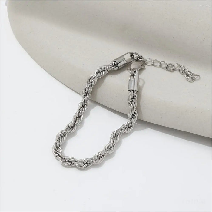 Herschell - 5mm Rope Bracelet Silver-0