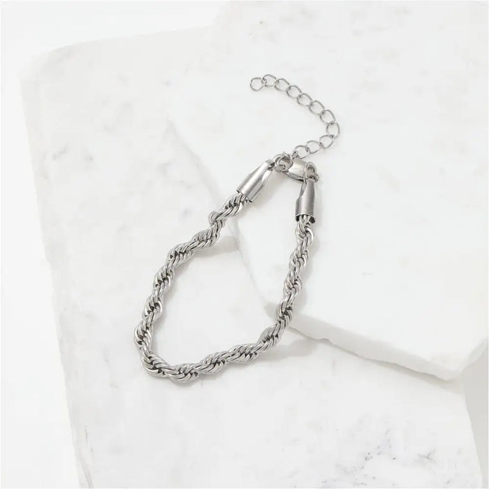 Herschell - 5mm Rope Bracelet Silver-6