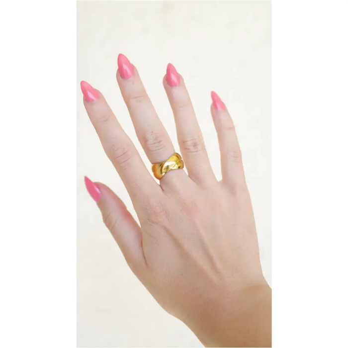 Interlocking Double Band Ring-6