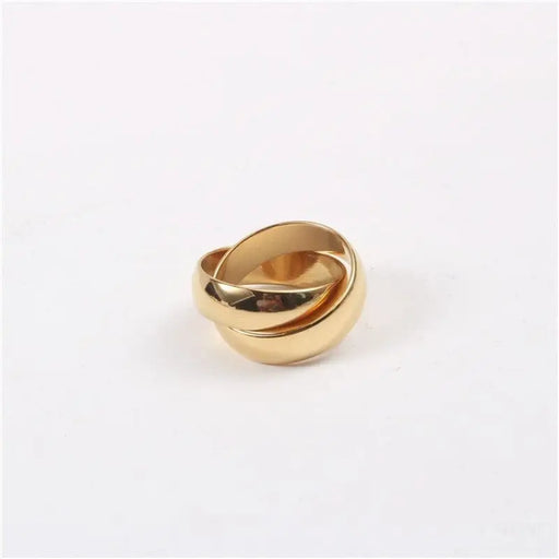 Interlocking Double Band Ring-0