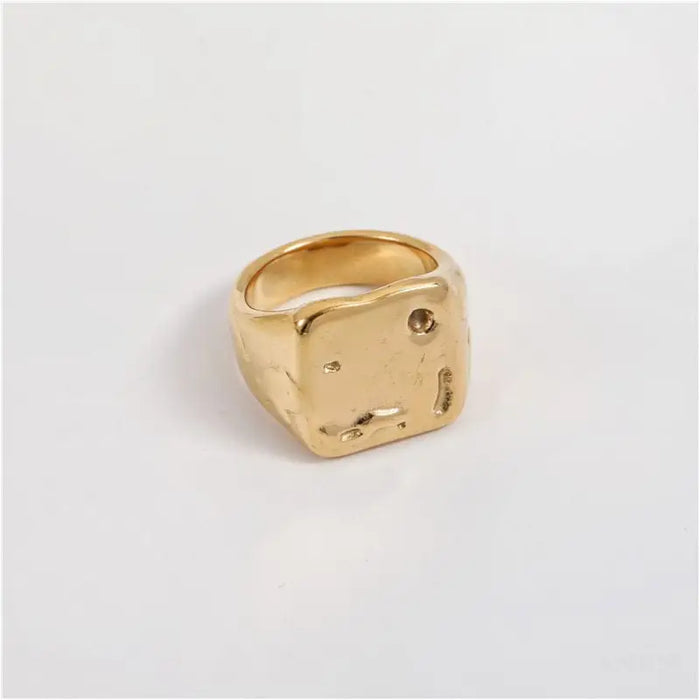 Jerome - Hammered Meteorite Gold Band-6