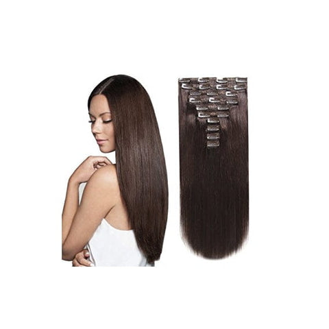 Kit d’extensions cheveux européens marron-choco