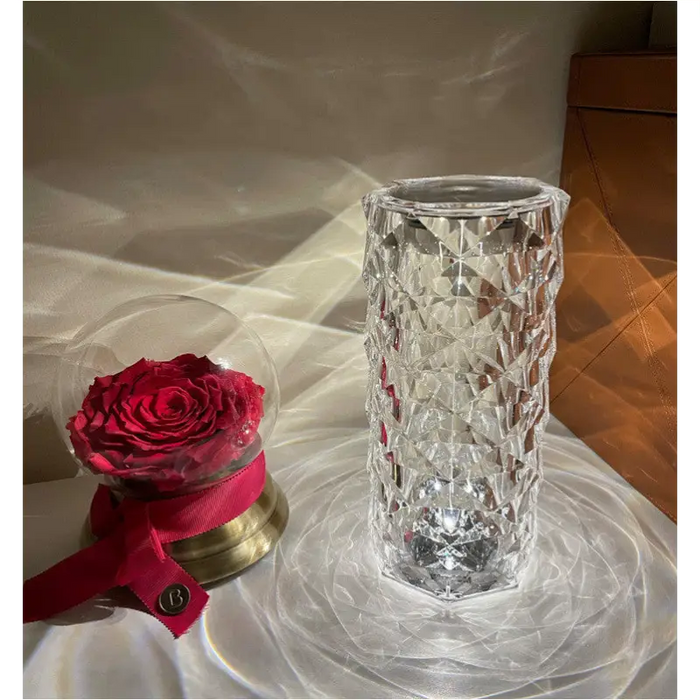 Lampe Cristal Veilleuse Tactile - Rechargeable / Threecolor