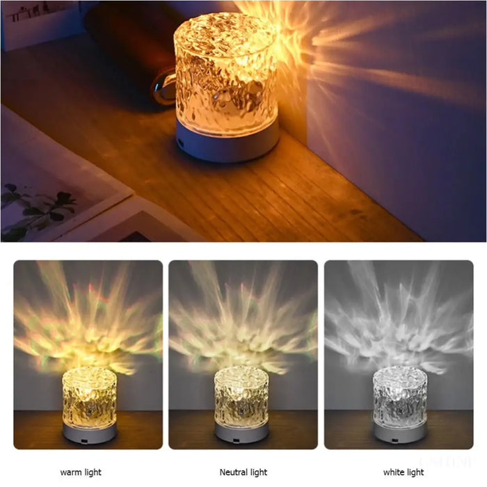 Lampe en cristal projecteur d’ondulation - Lampe