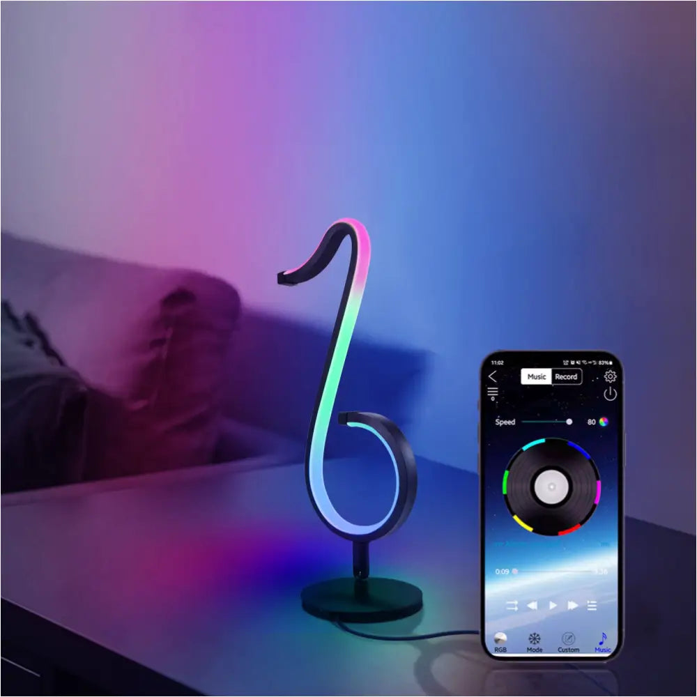 Lampe LED RVB Symphonie Créatrice de Nuit - Noir / USB