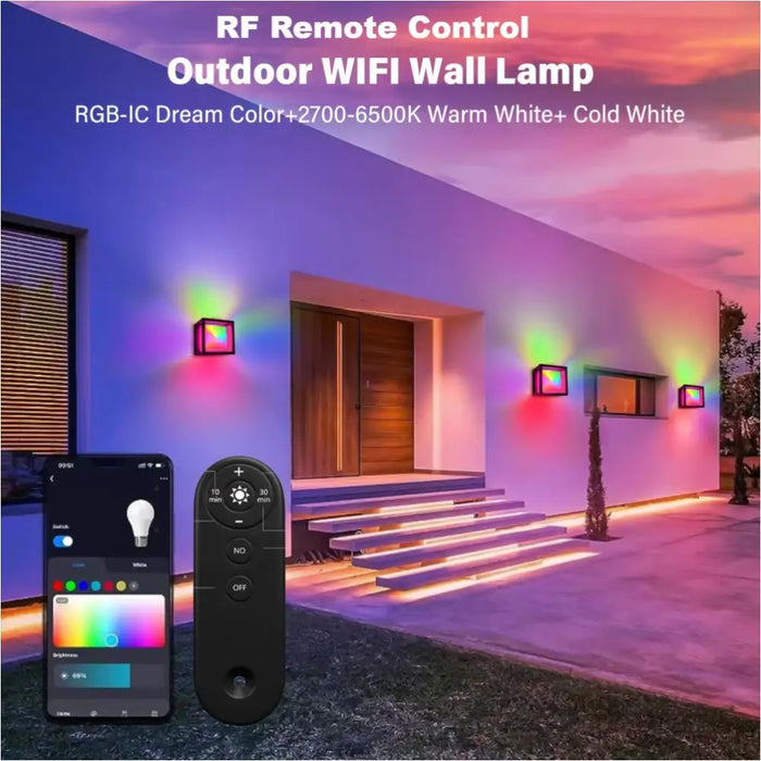 Lampe murale LED étanche - Télécommande Wifi vocale