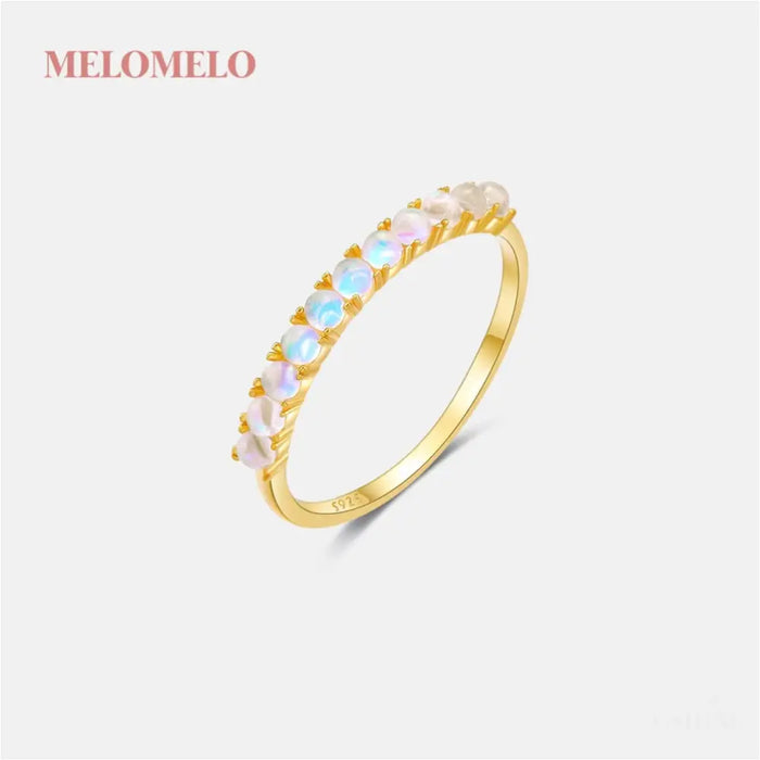 Laoise - Half Eternity Opal Ring-0