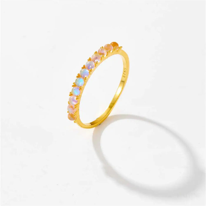 Laoise - Half Eternity Opal Ring-5