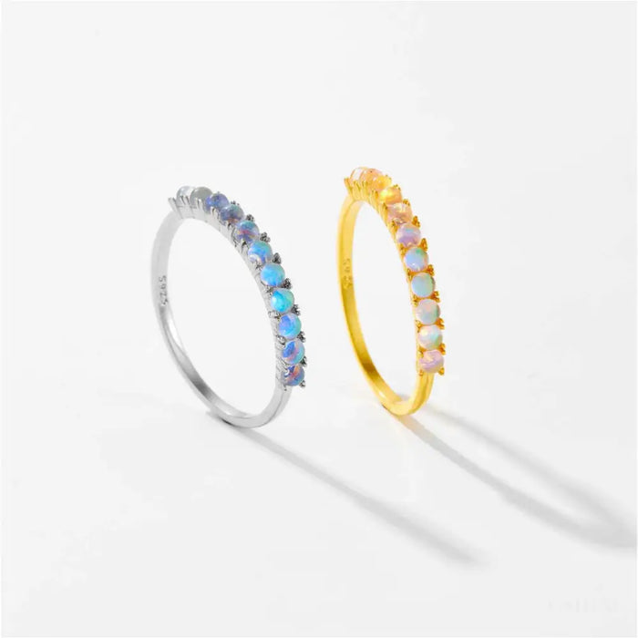 Laoise - Half Eternity Opal Ring-3