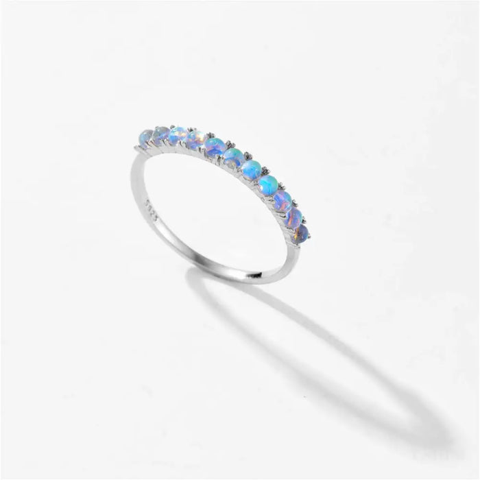 Laoise - Half Eternity Opal Ring-6