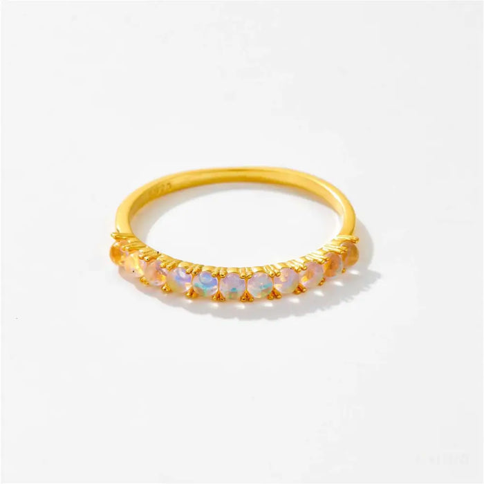 Laoise - Half Eternity Opal Ring-4