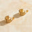 Lea - Boucles d'oreilles Huggie texturées-1