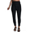 Legging noir taille haute avec poche plissée-18