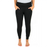 Legging noir taille haute avec poche plissée-17