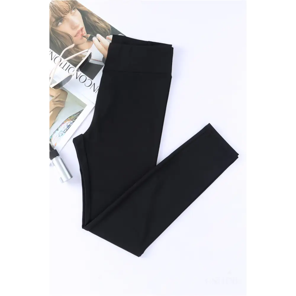 Leggings ventre croisée noir-11