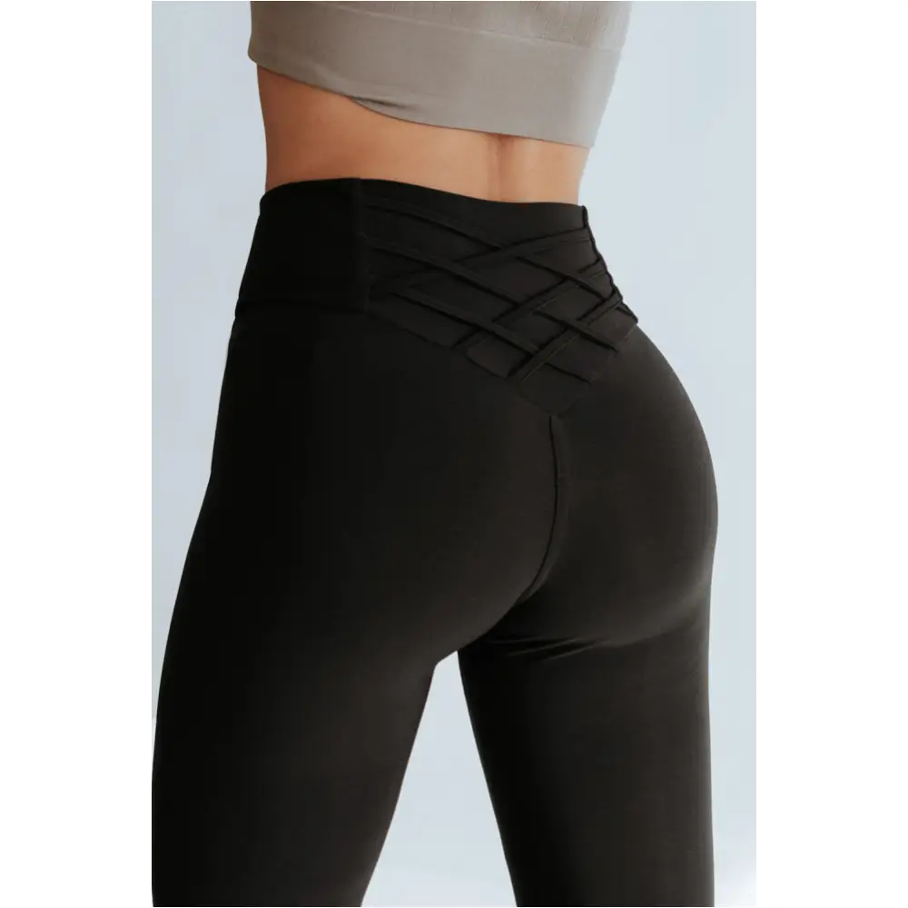 Leggings ventre croisée noir-10