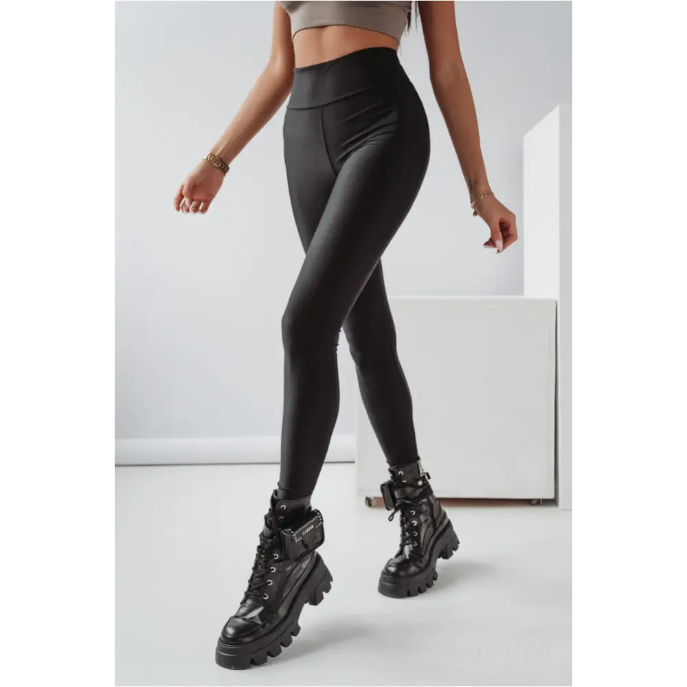 Leggings ventre croisée noir-7