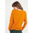 LILLY 7 Cardigan col V en cachemire cintré orange citrouille-3