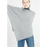 LILLY 9 Poncho col V en cachemire gris clair-2