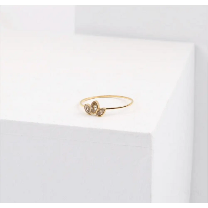 Lola - Dainty Crystal Gold Band-3