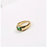 Lola - Green Stone Statement Gold Band-3