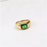 Lola - Green Stone Statement Gold Band-4