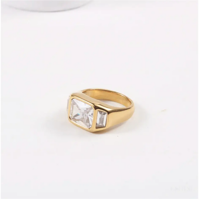 Luna - Statement Triple Crystal Gold Band-6