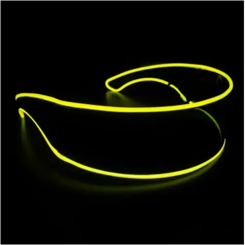 Lunettes Lumineuses Rétro Films de Couleurs - Jaune Foncé