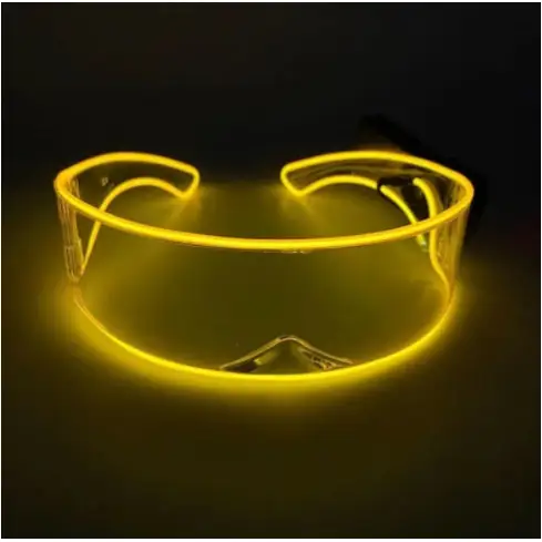 Lunettes Lumineuses Rétro Films de Couleurs - Jaune