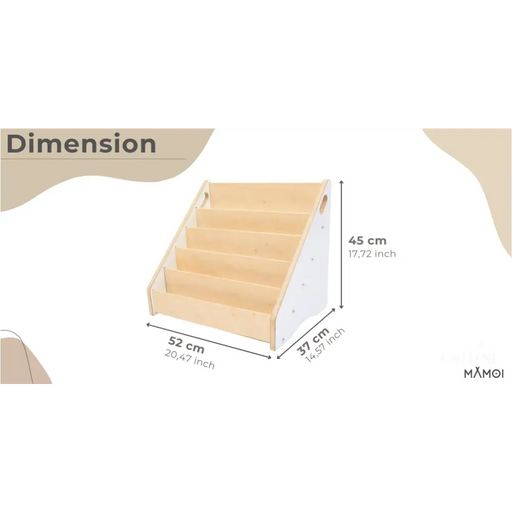 MAMOI® Bibliothèque pour enfants en bois, étagère pour livres d'enfants, support de livres, étagère murale pour chambre d'enfants, étagère, Book Shelf, étagère pour enfants-1