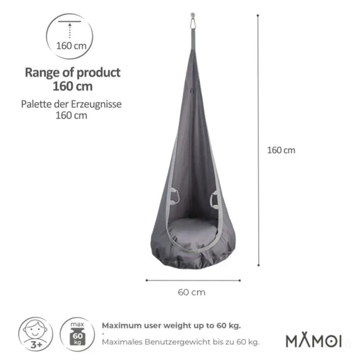 MAMOI® Cocon hamac pour enfant, Fauteuil suspendu pour bebe, Balançoire thérapeutique de coton, Balancoire sensorielle interieur, Jeu sensoriel autisme-1