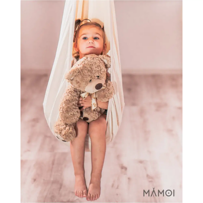 MAMOI® Cocon hamac pour enfant, Fauteuil suspendu pour bebe, Balançoire thérapeutique de coton, Balancoire sensorielle interieur, Jeu sensoriel autisme-4