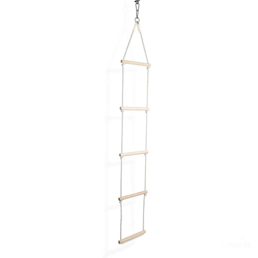 MAMOI® Échelle de Corde Échelle de montée pour Enfants en Bois et Corde de Coton | Balançoire en Corde intérieur extérieur | Échelle Suspendue Durable Design scandinave | 100% ECO | Prodotto Nell’UE-0