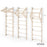 MAMOI® Espalier en bois, Mur escalade suedois pour enfant, Échelle suedoise pour bebe, Jeux descalade et gym avec accessoires, Barre et anneaux gymnastique-4