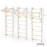 MAMOI® Espalier en bois, Mur escalade suedois pour enfant, Échelle suedoise pour bebe, Jeux descalade et gym avec accessoires, Barre et anneaux gymnastique-3