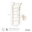 MAMOI® Espalier en bois, Mur escalade suedois pour enfant, Échelle suedoise pour bebe, Jeux descalade et gym avec accessoires, Barre et anneaux gymnastique-2