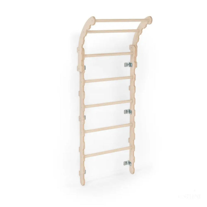 MAMOI® Espalier en bois, Mur escalade suedois pour enfant, Échelle suedoise pour bebe, Jeux descalade et gym avec accessoires, Barre et anneaux gymnastique-0