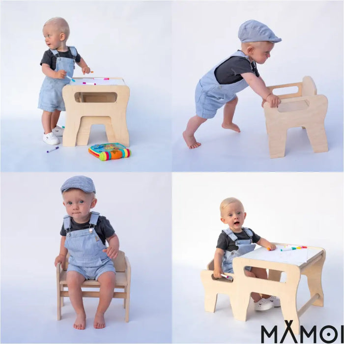 MAMOI® Meubles de chambre d'enfant stylés : table d'enfant avec chaises - bureau groupe de sièges table chaise set enfant - chaise enfant.-3