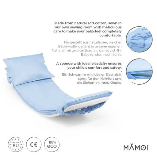 MAMOI® Oreiller de Planche D`équilibre Bleu | Tapis de Planche D'équilibre | Tapis de Balance Board | Matériau de la Planche D`équilibre | Coussin pour Balance Board | CE | 100% ECO | Made in EU-1