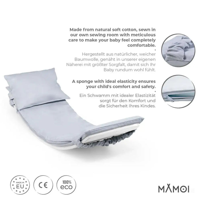 MAMOI® Oreiller de Planche D`équilibre Gris Clair | Tapis de Planche D'équilibre | Tapis de Balance Board | Matériau de la Planche D`équilibre | Coussin pour Balance Board | CE | 100% ECO | Made in EU-1