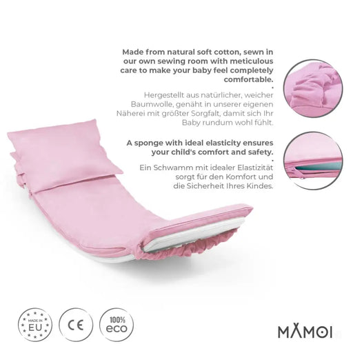 MAMOI® Oreiller de Planche D`équilibre Rose | Tapis de Planche D'équilibre | Tapis de Balance Board | Matériau de la Planche D`équilibre | Coussin pour Balance Board | CE | 100% ECO | Made in EU-1