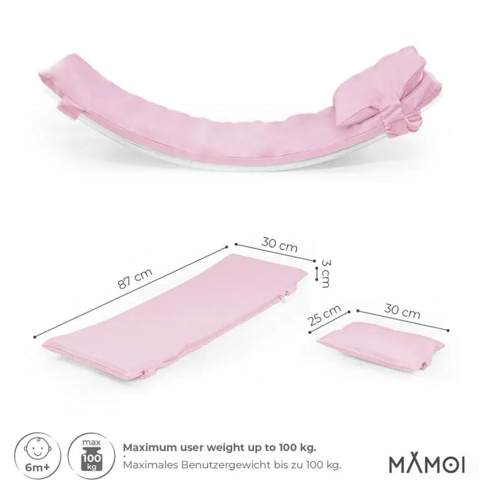 MAMOI® Oreiller de Planche D`équilibre Rose | Tapis de Planche D'équilibre | Tapis de Balance Board | Matériau de la Planche D`équilibre | Coussin pour Balance Board | CE | 100% ECO | Made in EU-2