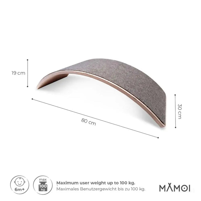 MAMOI® Planche equilibre pour enfant, Balance board, Planches d'équilibre, Jeu équilibre de proprioception en bois, Jeux motricité montessori 1 an 2/3 ans-2