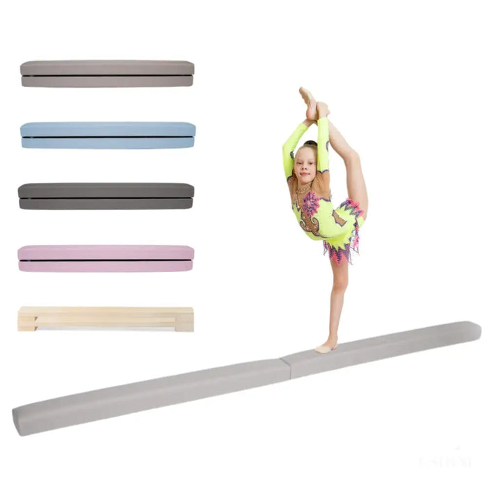 MAMOI® Poutre gymnastique pliable pour enfant (longueur de la pièce 200 cm), Accessoires de gym pour enfants, Poutres anti-dérapant et pratique à transporter-0