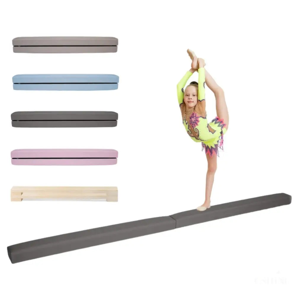 MAMOI® Poutre gymnastique pliable pour enfant (longueur de la pièce 200 cm), Accessoires de gym pour enfants, Poutres anti-dérapant et pratique à transporter-0