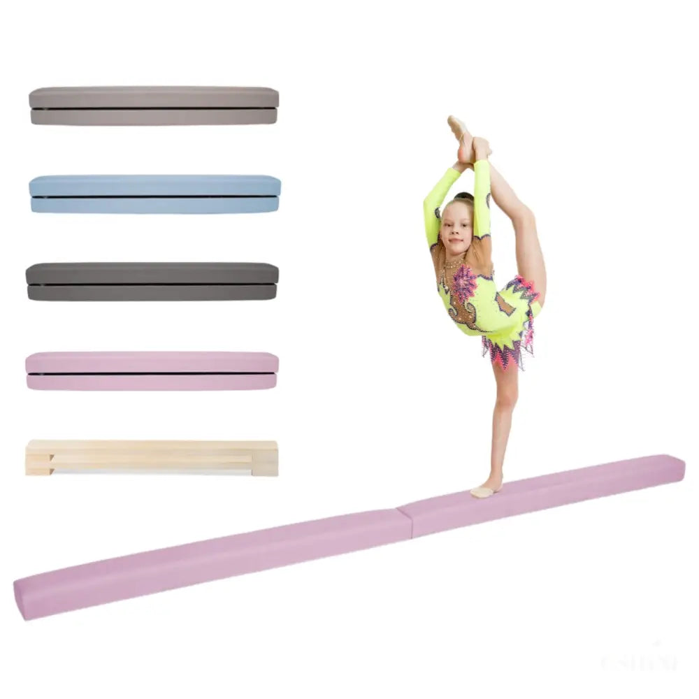 MAMOI® Poutre gymnastique pliable pour enfant (longueur de la pièce 200 cm), Accessoires de gym pour enfants, Poutres anti-dérapant et pratique à transporter-0